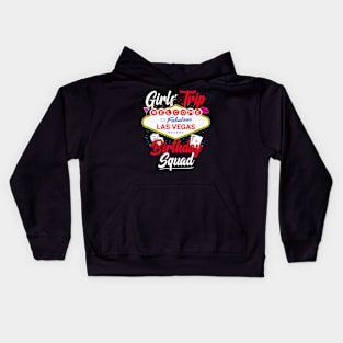 Las Vegas Birthday Party Girls Trip Vegas Birthday Squad Kids Hoodie